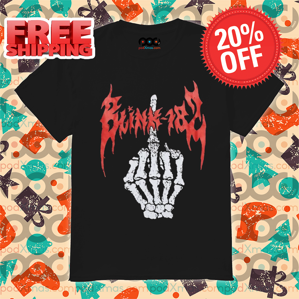 Middle Finger Skeleton Blink 182 2024 Vintage Shirt