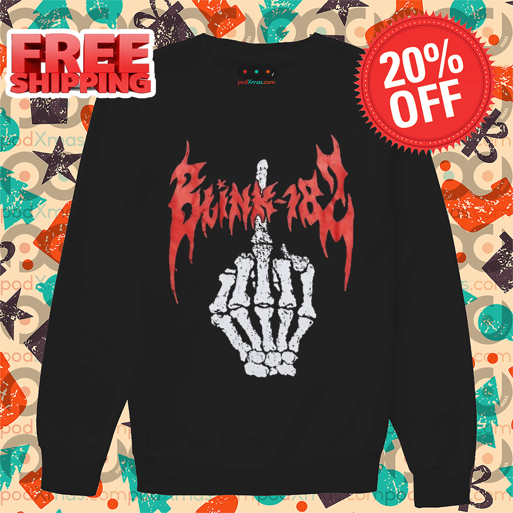 Middle Finger Skeleton Blink 182 2024 Vintage Shirt