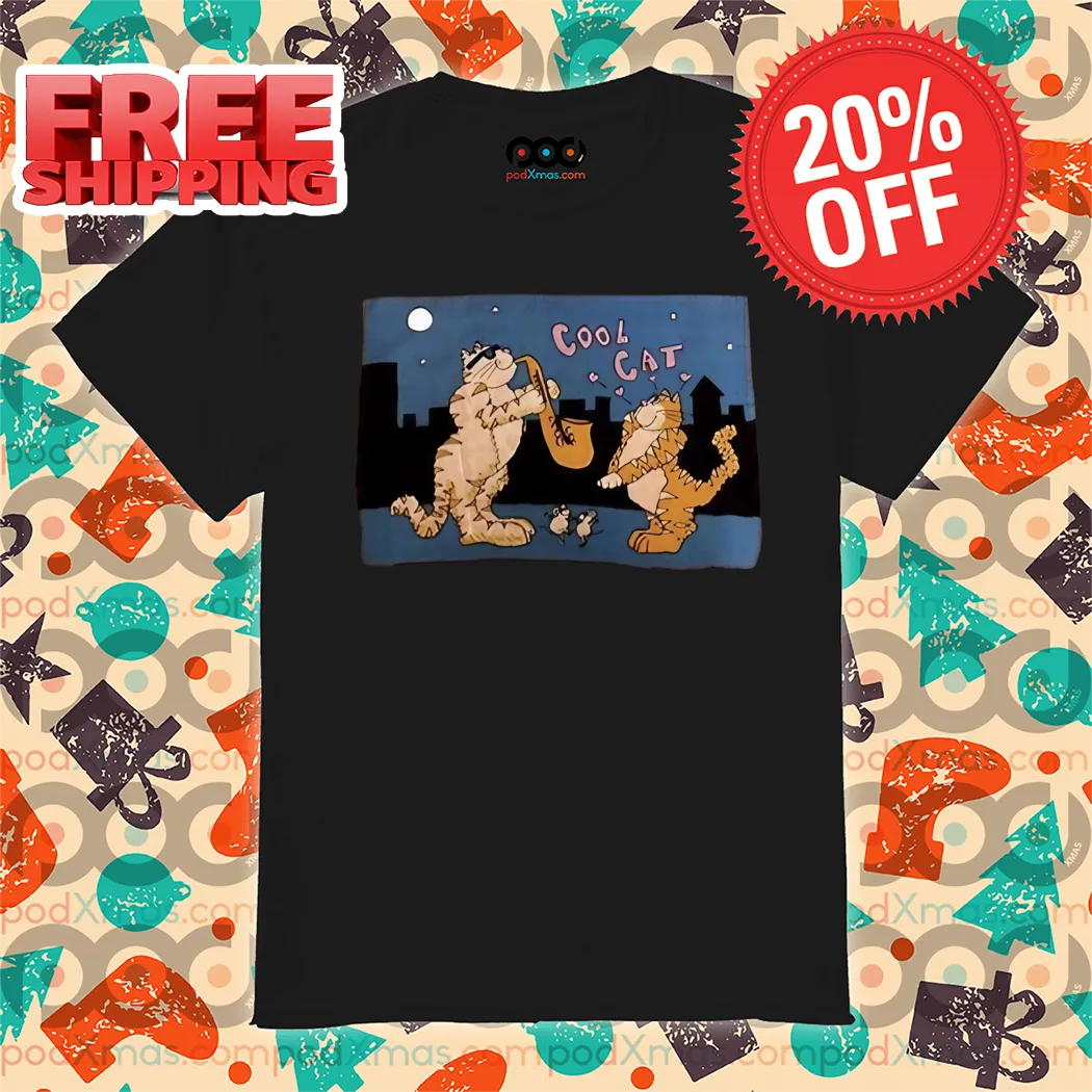 Cool Cat Saxophone Night City Shirt