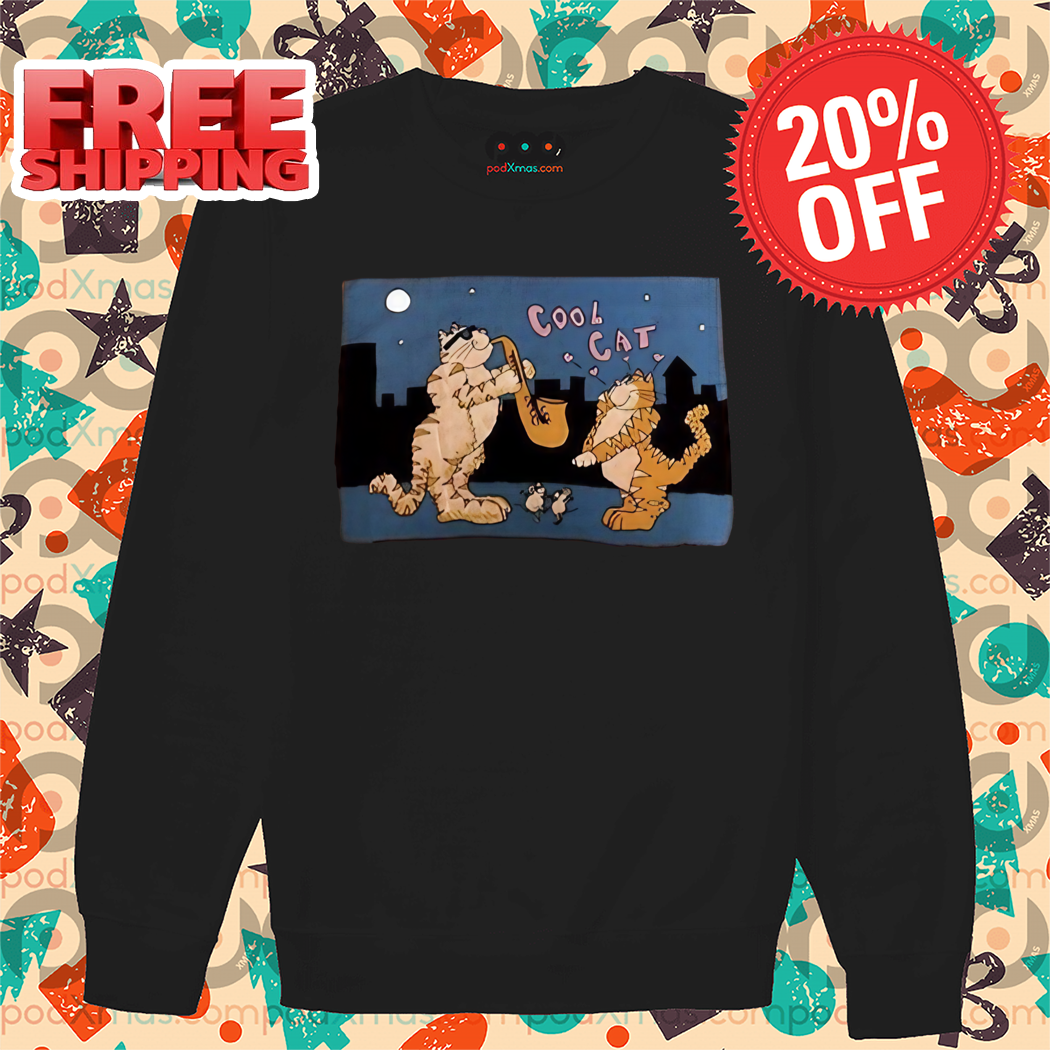 Cool Cat Saxophone Night City Shirt