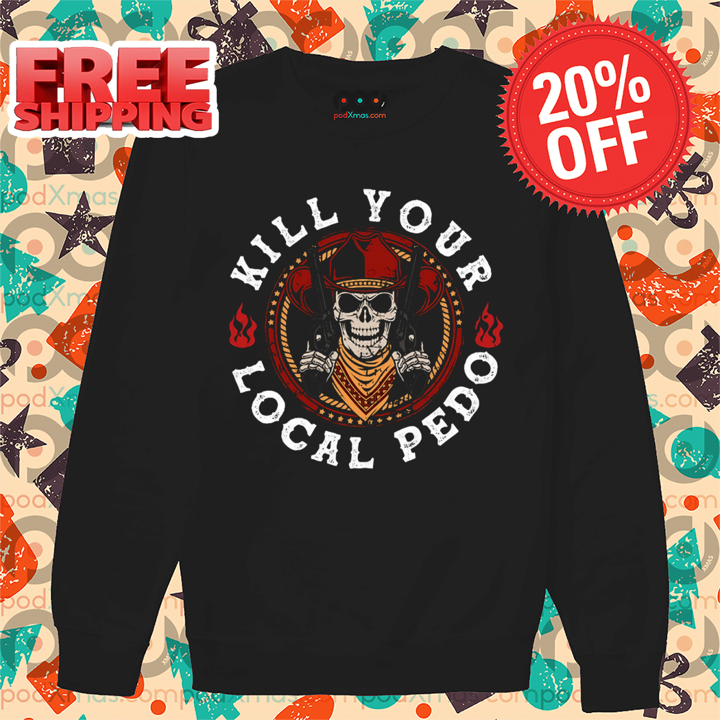 Skeleton Samurai Kill Your Local Pedo 2024 Vintage Shirt