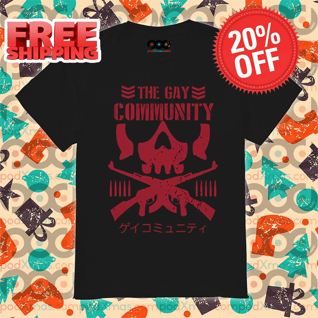 Skull Mask Gun The Gay Community 2024 Vintage Shirt