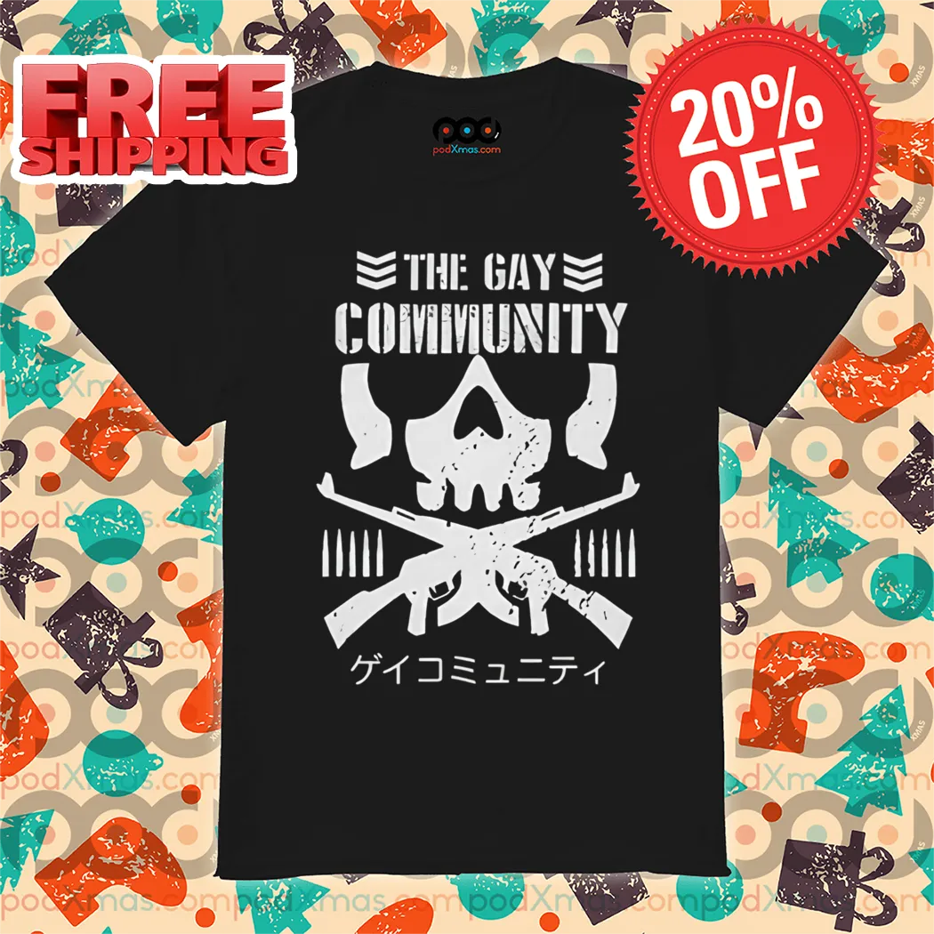 Skull The Gay Community Gun 2024 Vintage Shirt