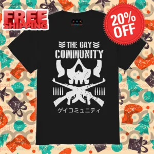 Skull The Gay Community Gun 2024 Vintage Shirt