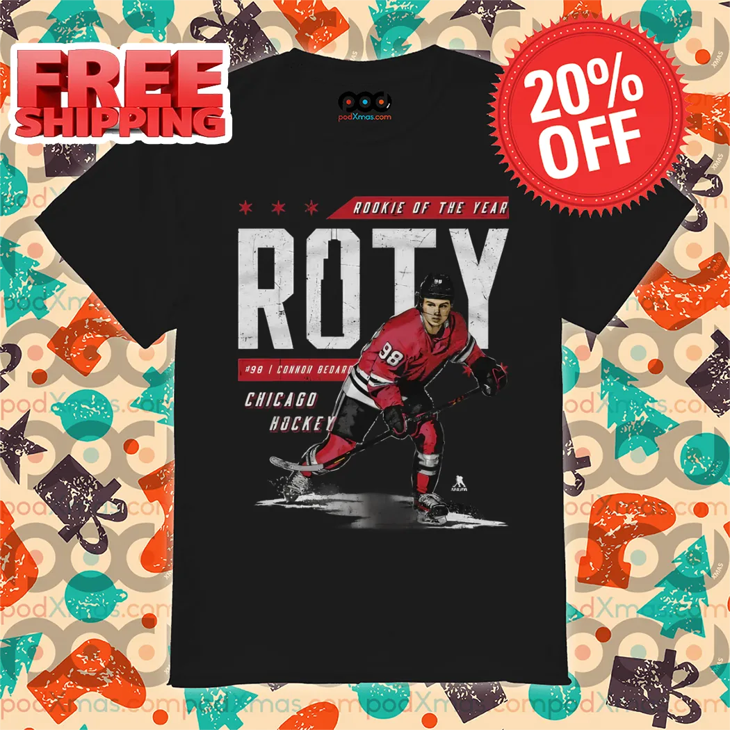 Connor Bedard Chicago Rookie Of The Year Chicago Blackhawks Signature 2024 Shirt