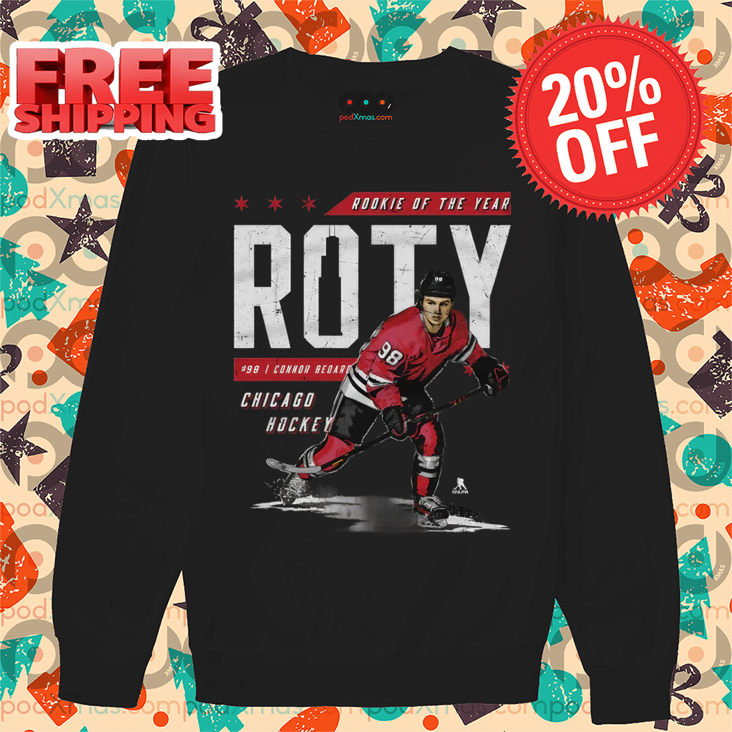 Connor Bedard Chicago Rookie Of The Year Chicago Blackhawks Signature 2024 Shirt