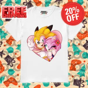 Yellow Super Sonic Amy Rose Heart 2024 Shirt