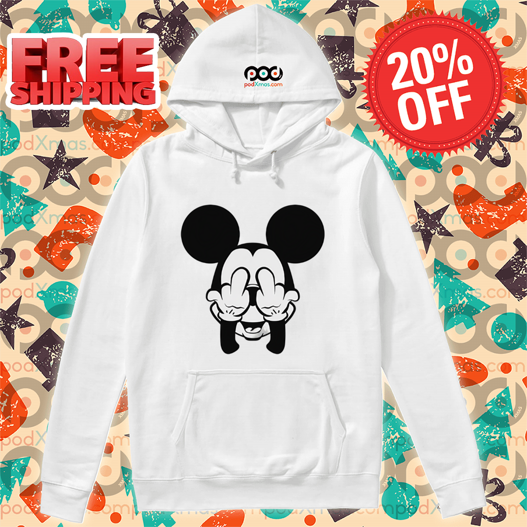 Mickey Mouse Middle Finger Hide Face 2024 Shirt