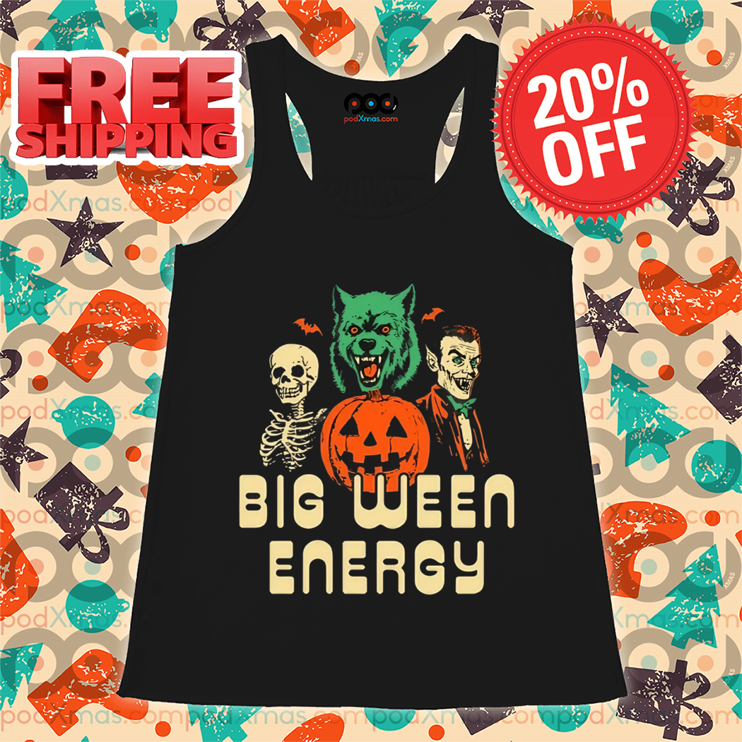Wolf Skeleton Dracula Big Ween Energy Halloween 2024 Shirt