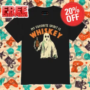 Ghost My Favorite Spirit is Whiskey Halloween 2024 Shirt