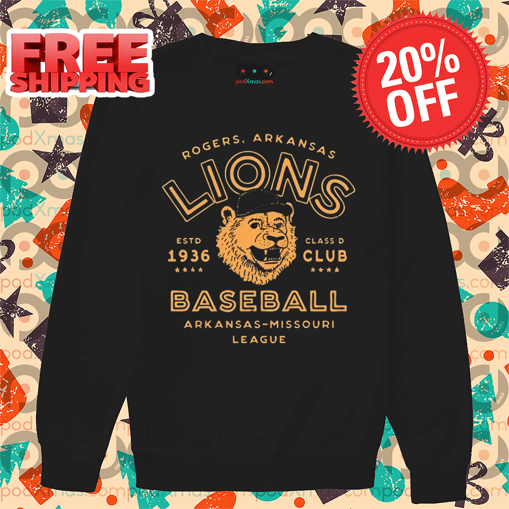 Rogers Arkansas Lions Est 1936 Class D Club Baseball Arkansas Missouri League Shirt