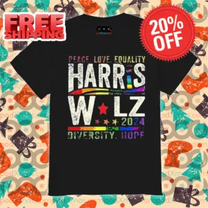 Peace Love Equality Harris Walz Diversity Hope 2024 Vintage Shirt