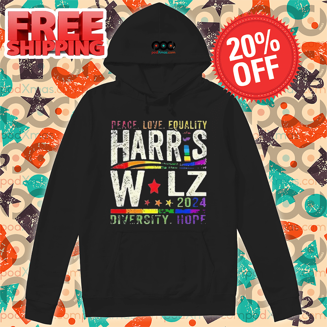 Peace Love Equality Harris Walz Diversity Hope 2024 Vintage Shirt