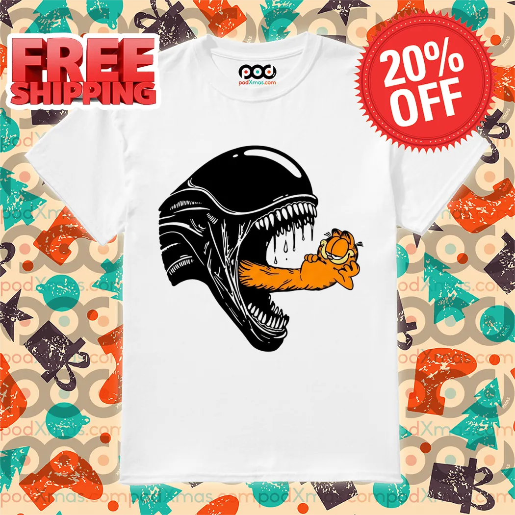 Alien Tongue Garfield Funny 2024 Shirt