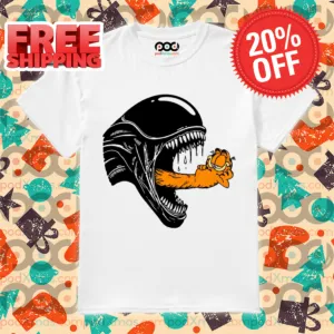 Alien Tongue Garfield Funny 2024 Shirt