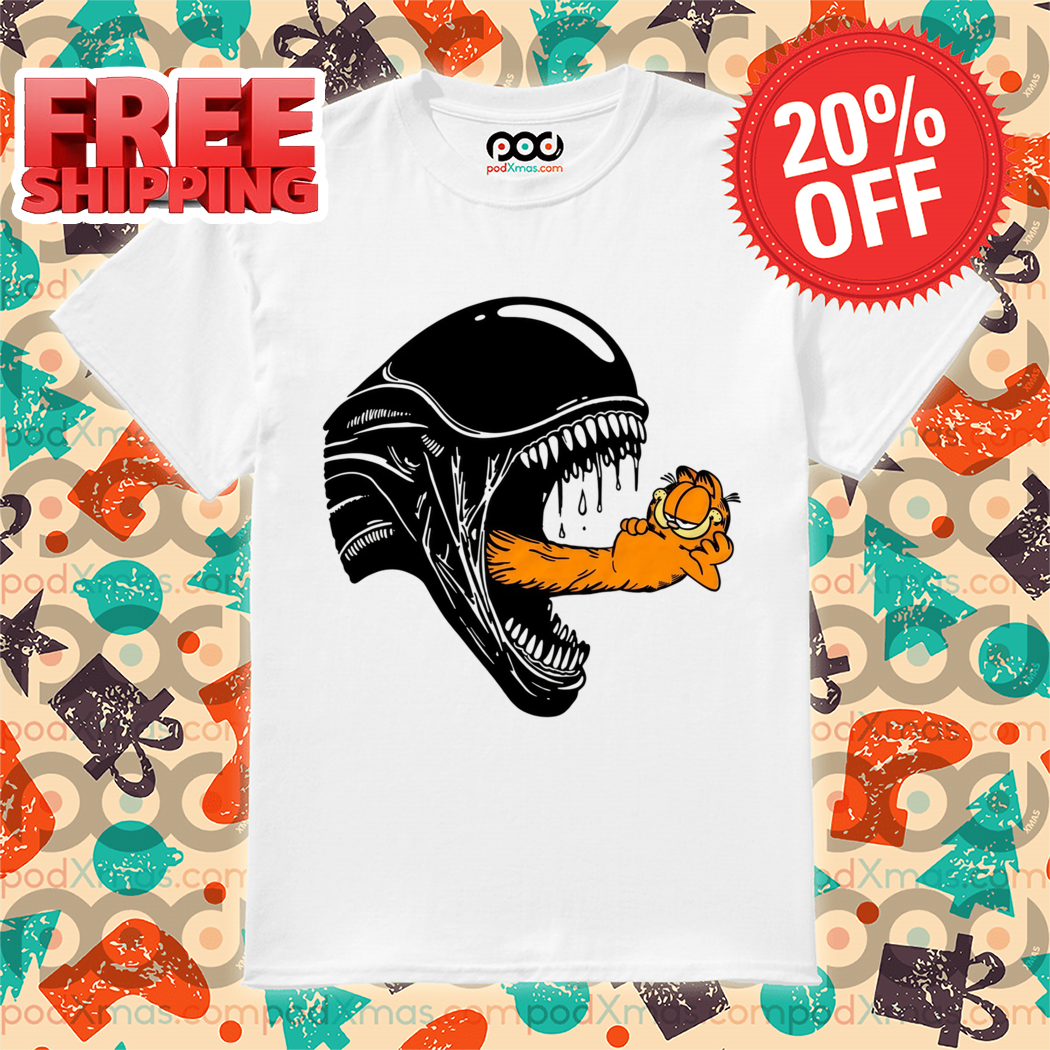 Alien Tongue Garfield Funny 2024 Shirt
