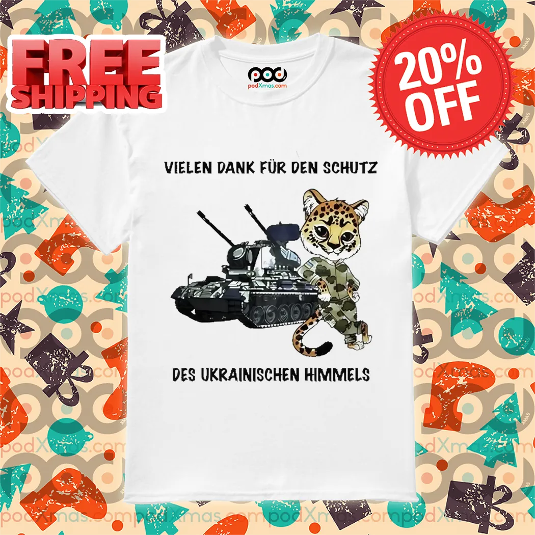 Tank Leopard Vielen Dank Für Den Schutz Des Ukrainischen Himmels Shirt