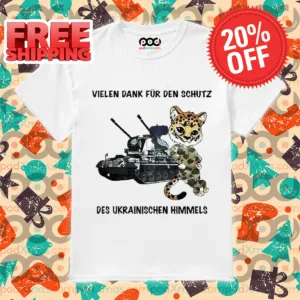 Tank Leopard Vielen Dank Für Den Schutz Des Ukrainischen Himmels Shirt