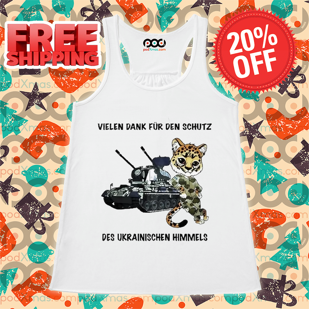 Tank Leopard Vielen Dank Für Den Schutz Des Ukrainischen Himmels Shirt