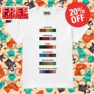 Colors Taxi Driver Goodfellas Casino The Departed Shutter Island The Wolf Of Wall Street Shirt