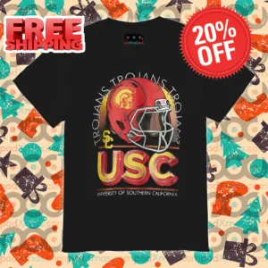 USC University Of Southern California Trojans Bastketball Helmet Shirt