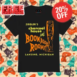 Ziegler's Charcoal House Boom Boom Room Lansing Michigan Vintage Shirt