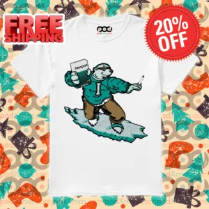 Bear Smoking Iced Skateboarding Newport Cigarettes Shirt