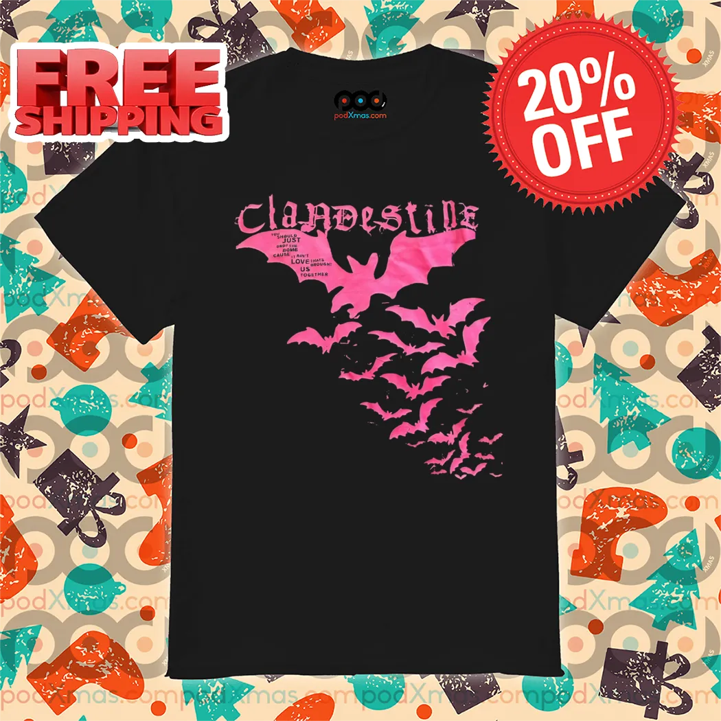 Pink Bat Clandestine Halloween 2024 Shirt