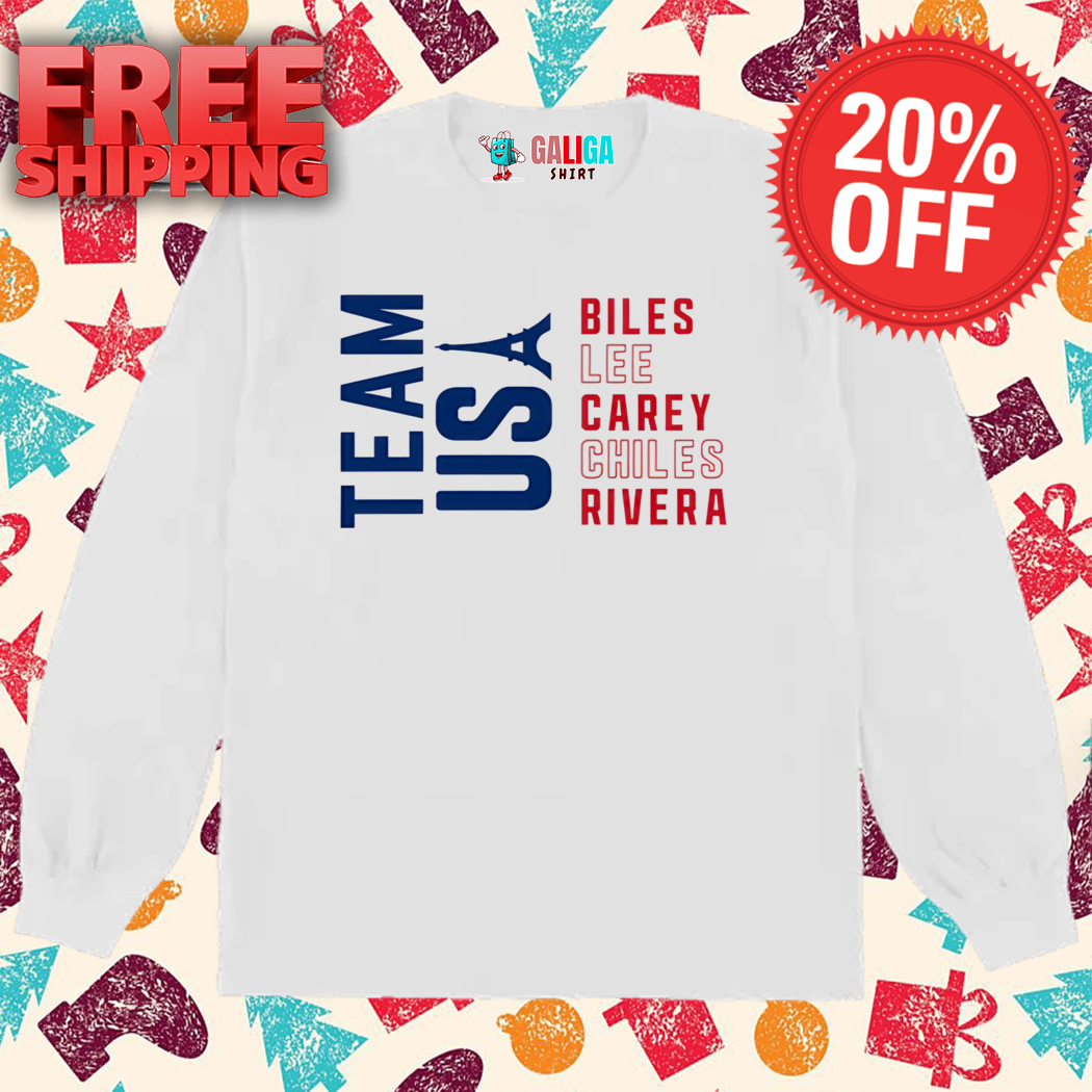 Biles Lee Carey Chiles Rivera Team Usa Olympic Paris 2024 Shirt