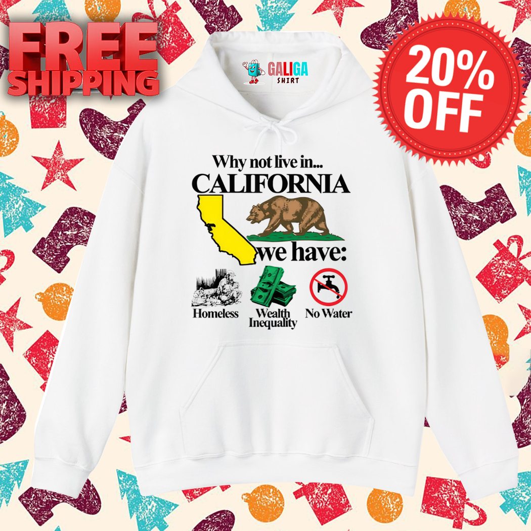 Bear Why Not Live In California We Have Homeless Wealth Inequality No Water Shirt