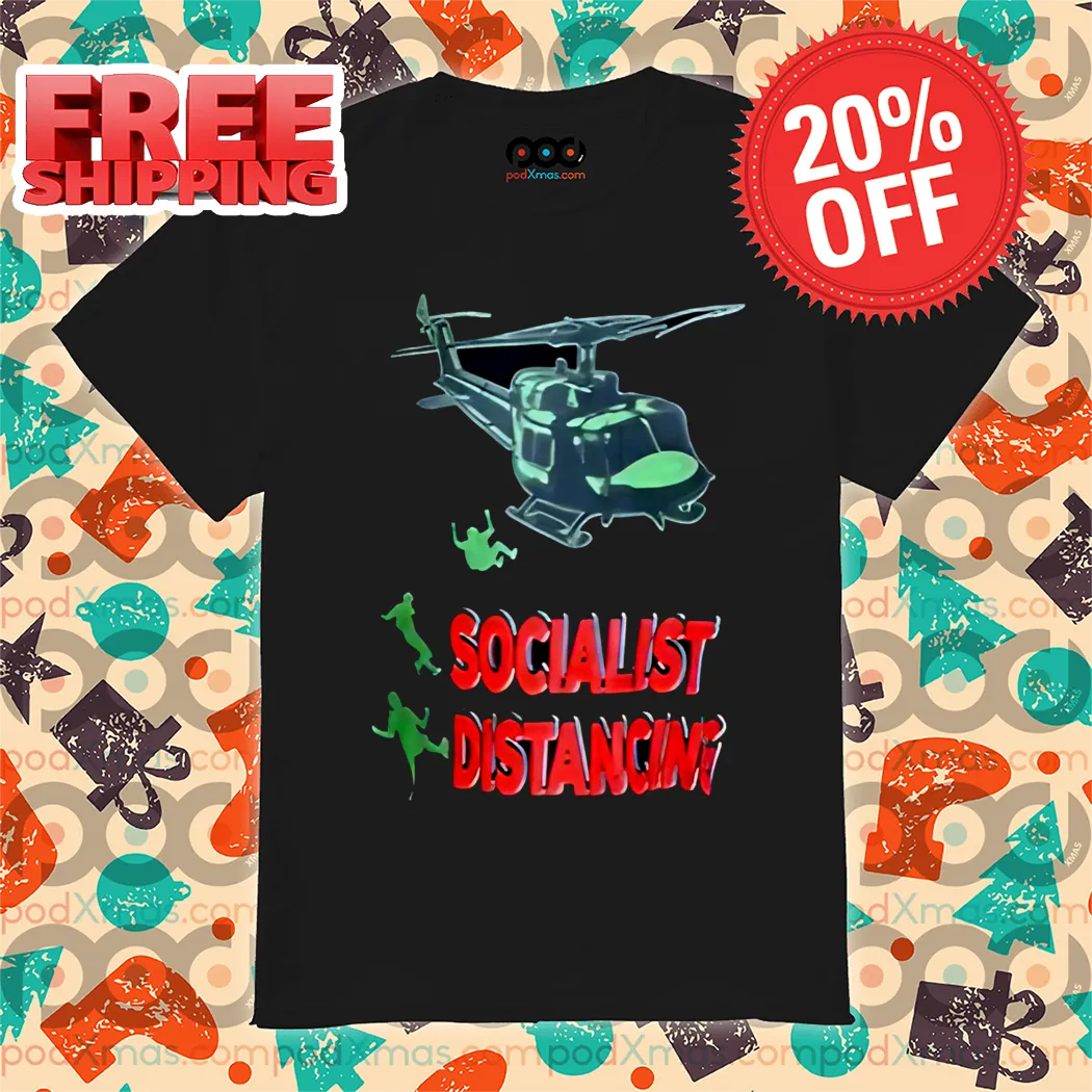 Jim Hanson Wearing Pilot Socialist Distancing Helicopter Shirt