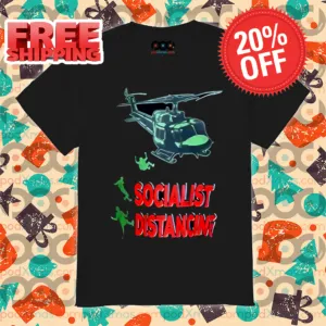 Jim Hanson Wearing Pilot Socialist Distancing Helicopter Shirt