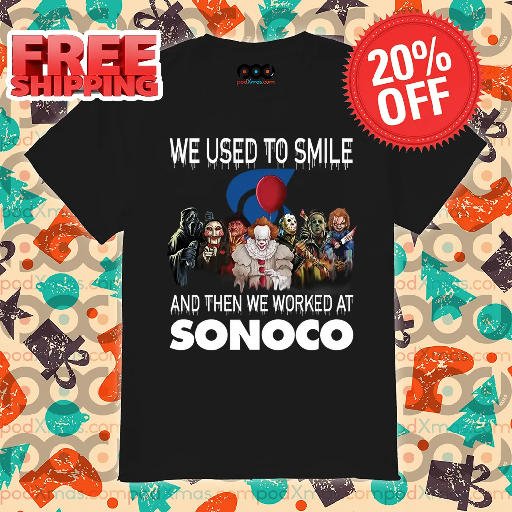 Horror Characters We Used To Smile And Then We Worked At Sonoco Halloween 2024 Shirt