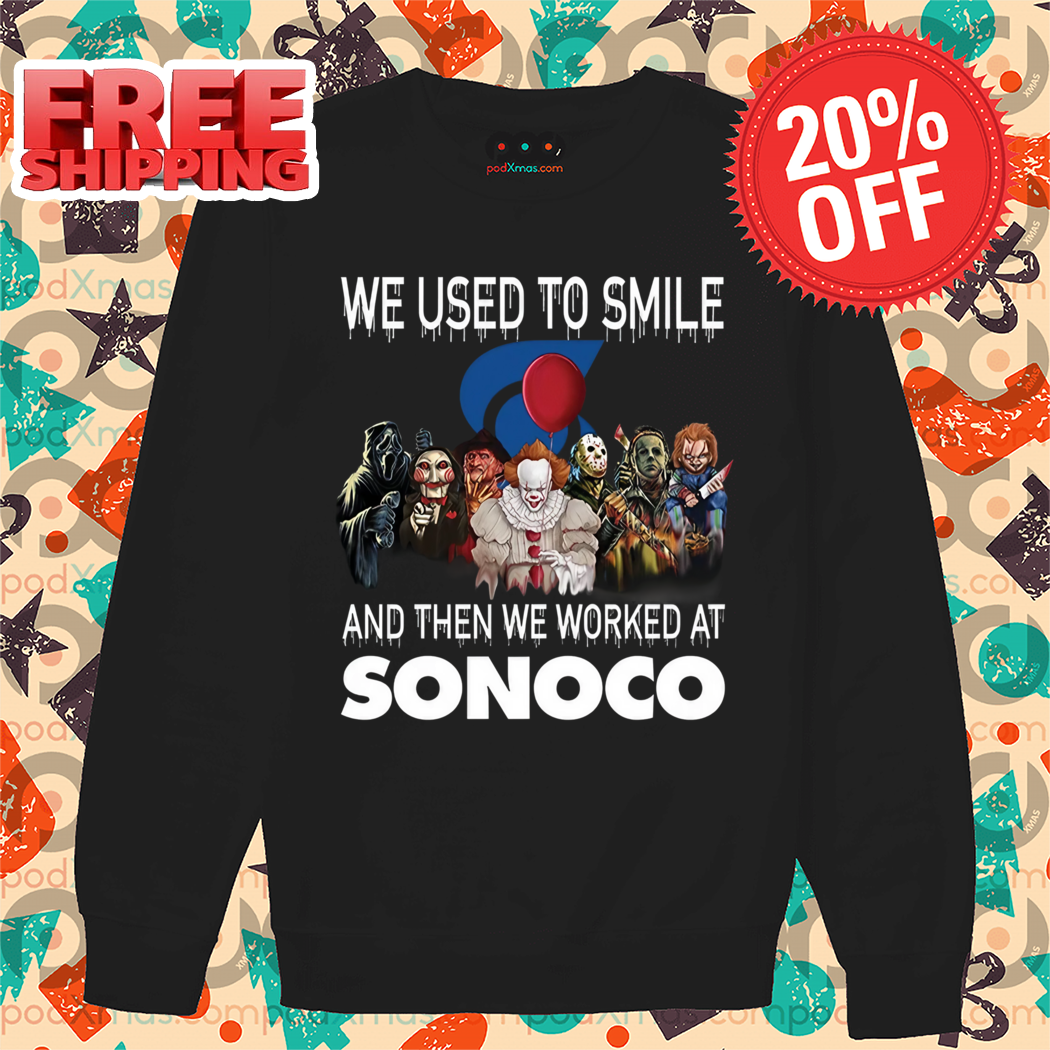 Horror Characters We Used To Smile And Then We Worked At Sonoco Halloween 2024 Shirt