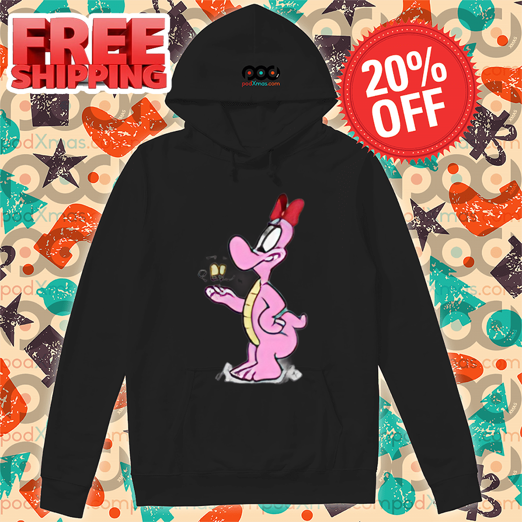 Pink Dinosaur Play With Butterfly Cute 2024 Shirt