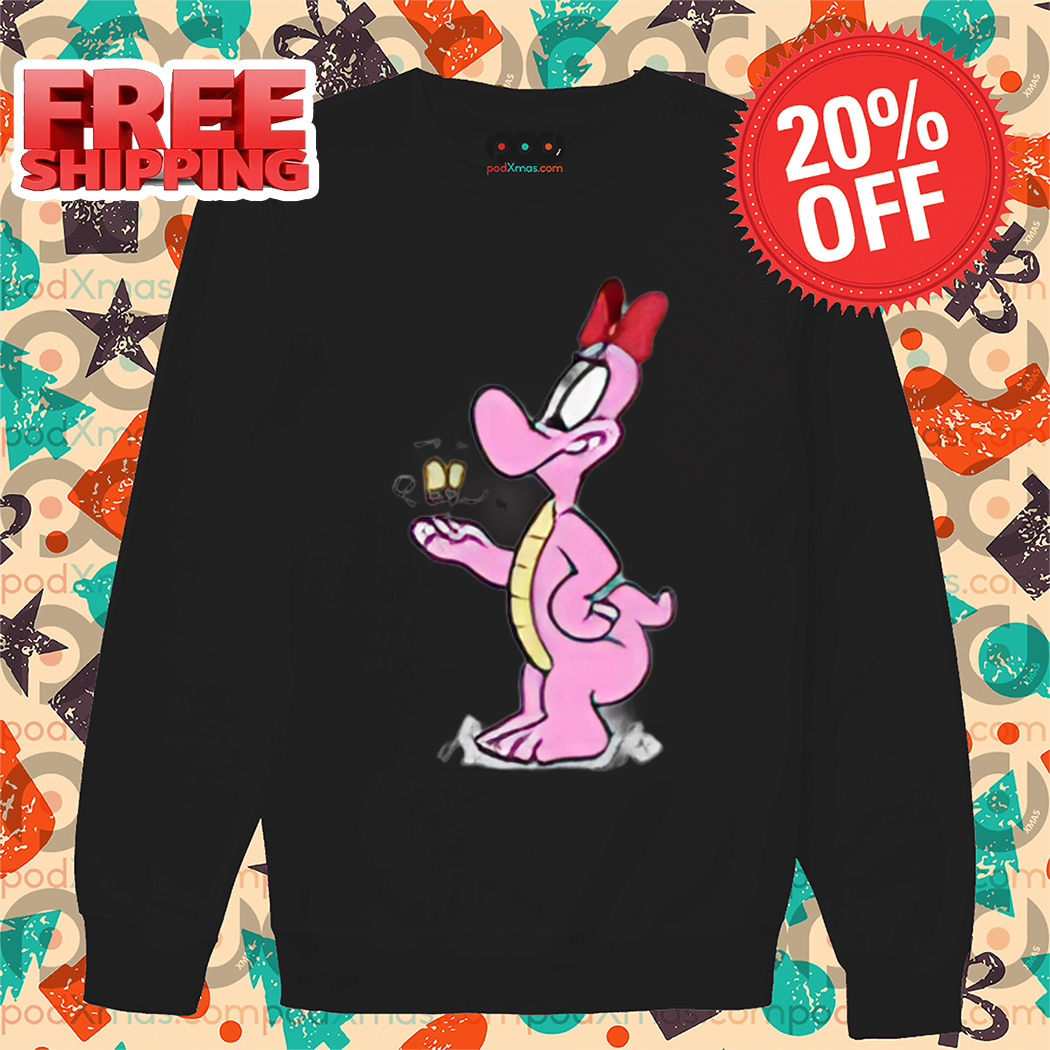 Pink Dinosaur Play With Butterfly Cute 2024 Shirt