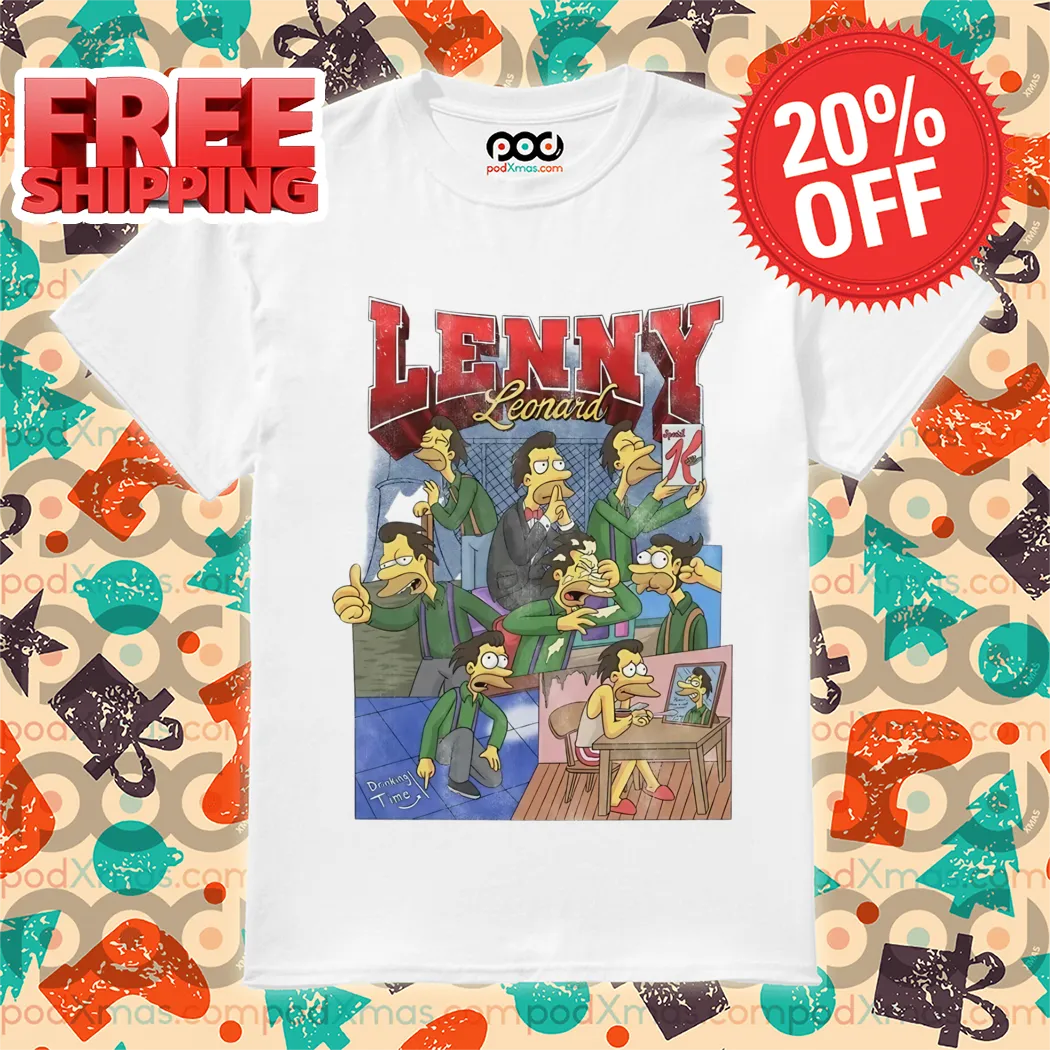 The Simpsons Lenny Leonard Drinking Time 2024 Shirt