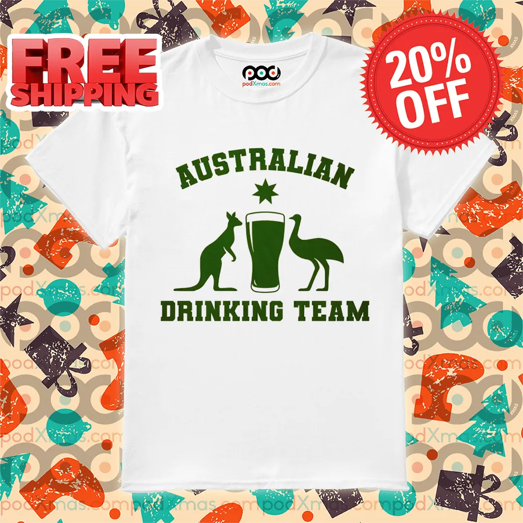 Ostrich Kangaroo Australian Drinking Team 2024 Shirt