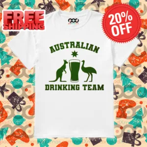 Ostrich Kangaroo Australian Drinking Team 2024 Shirt