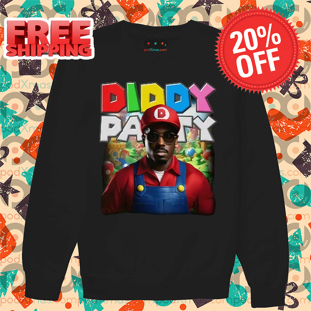 Black Guys Diddy Party Mario 2024 Shirt