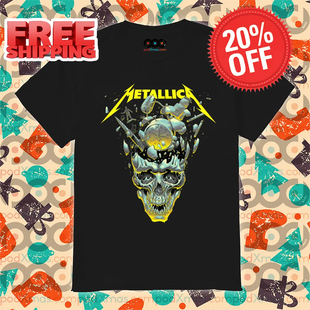 Skull Metallic Rock Band 2024 Shirt