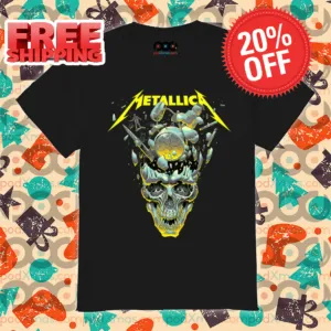Skull Metallic Rock Band 2024 Shirt