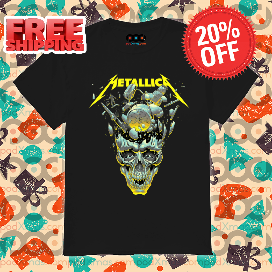 Skull Metallic Rock Band 2024 Shirt