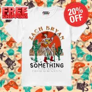 Zach Bryan Skeleton Play Guitar Something In The Orange 2024 Retro Shirt