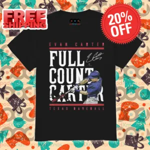 Evan Carter Full Count Carter Texas Rangers Baseball Signature 2024 Shirt