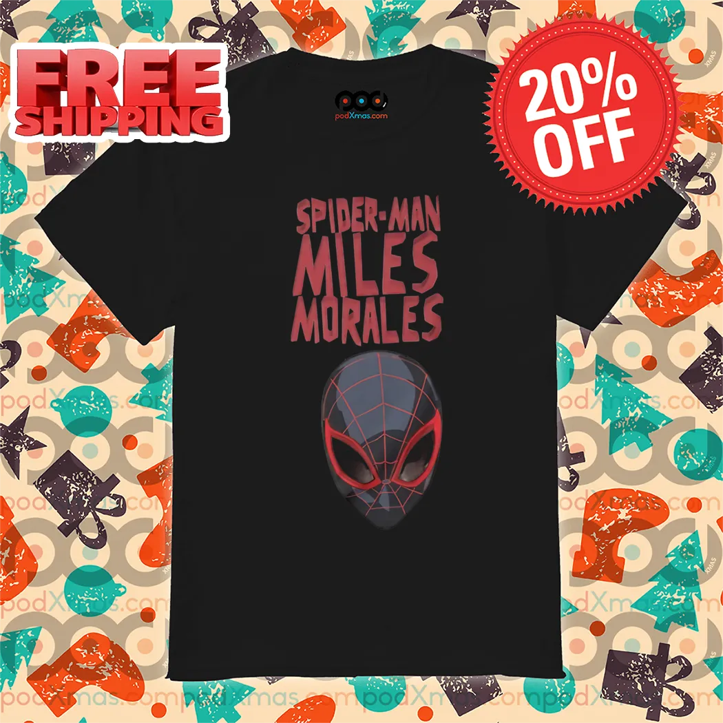 Spider Man Head Miles Morales Into The Multiverse 2024 Shirt