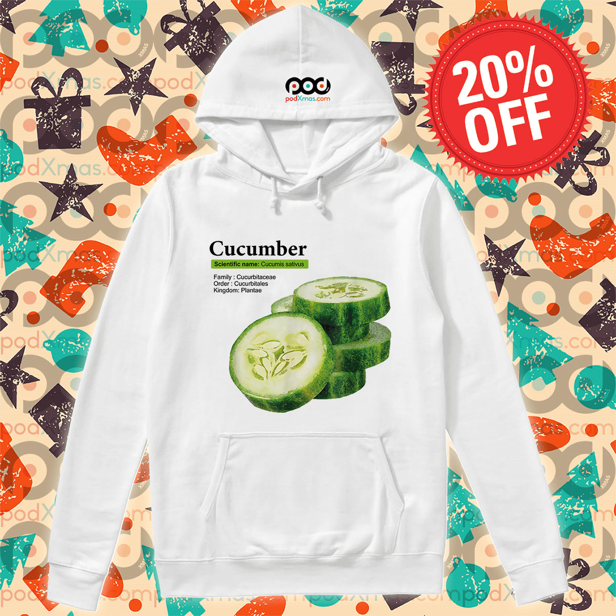 Cucumber Slice Of Cucumber Retro Hoodie