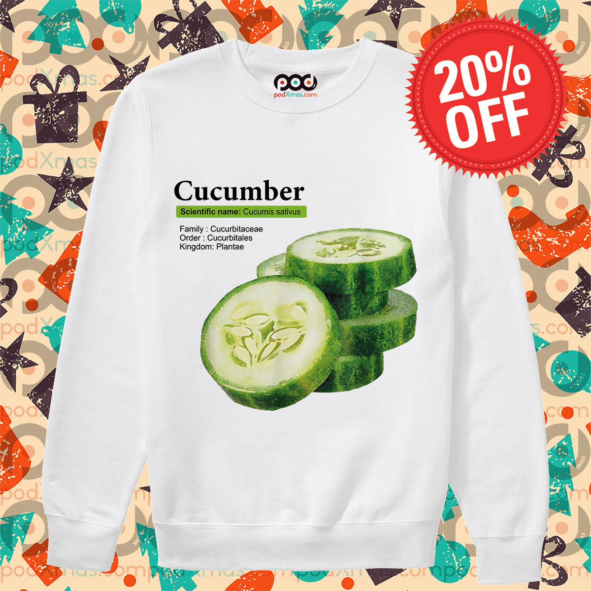 Cucumber Slice Of Cucumber Retro Long Sleeve
