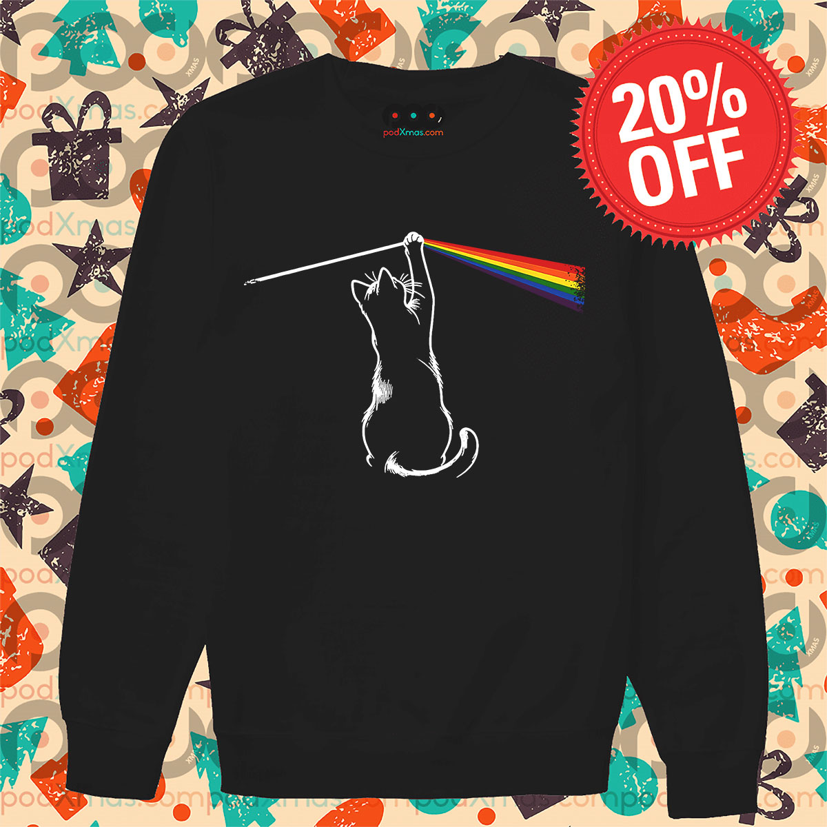 Cat Play With Pink Floyd 2024 Long Sleeve