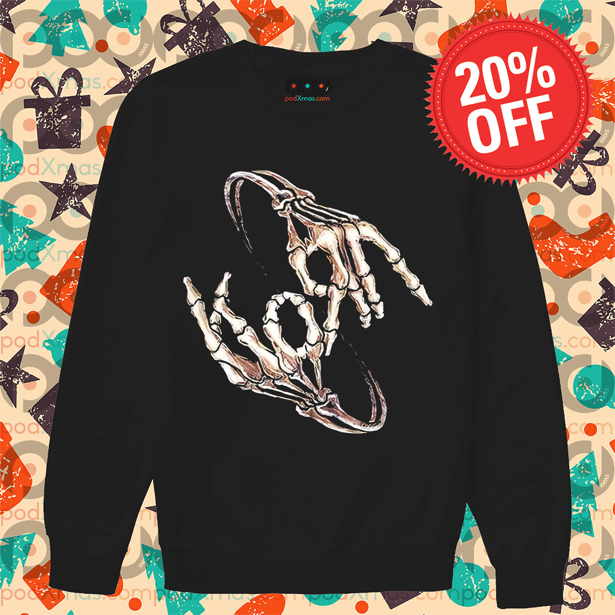 Korn Band Skeleton Handsign Magic Long Sleeve